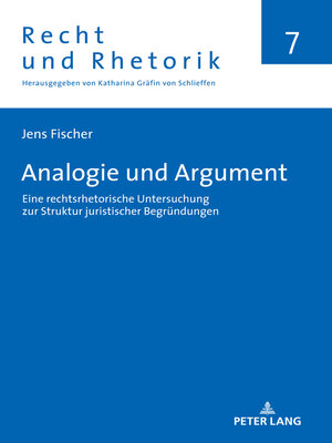 cover image of Analogie und Argument